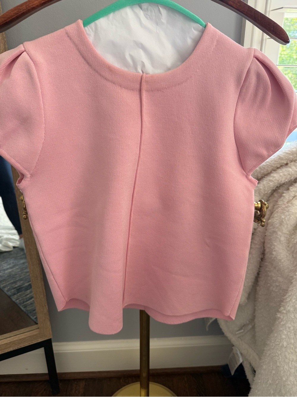 Zara Pink Puff Sleeve Blouse
